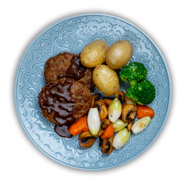 Tallerken med karbonader